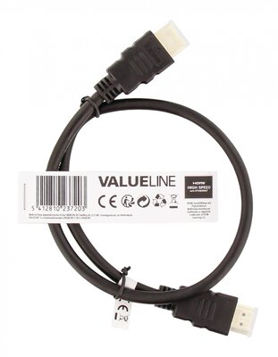 Valueline HDMI kábel 0,5m Fekete