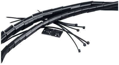 Akasa AK-TK-01BK Kábel kötegelő/kábelrendező Fekete (30 db / csomag)