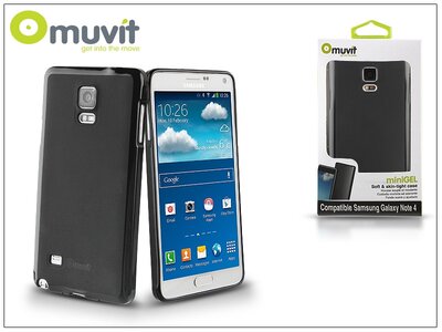 Samsung SM-N910 Galaxy Note 4 hátlap - Muvit miniGel - fekete