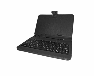 Silverline Univerzális tablet tok + micro USB billentyűzet 10" fekete