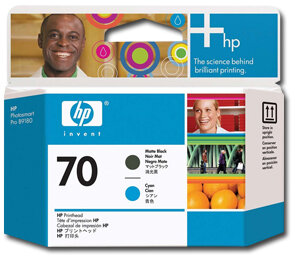 HP 70 matt fekete és ciánkék nyomtatófej