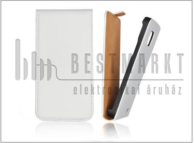 Slim Flip bőrtok - Sony Xperia Z (C6603) - fehér