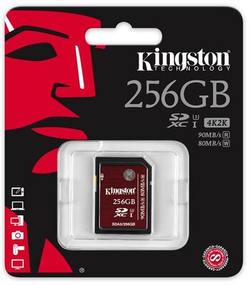 Kingston 256GB SDXC UHS-I U3 memóriakártya