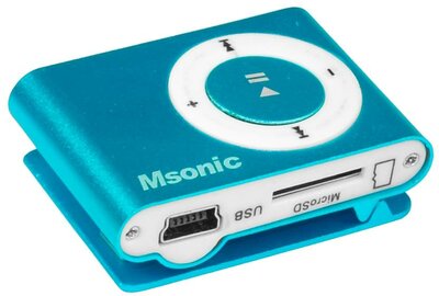 Msonic MM3610B mp3 lejátszó - Kék (Belső memória nélkül)