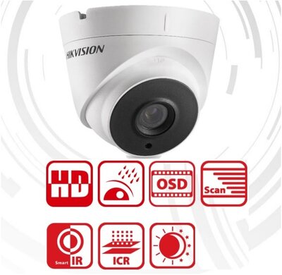 Hikvision DS-2CE56F1T-IT3 Dome HD-TVI kamera, kültéri, 3MP, 3,6mm, EXIR40m, D&N(ICR), IP66, DNR, BLC