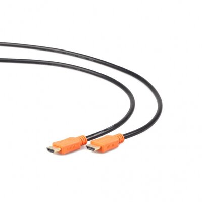 Gembird HDMI V1.4 CCS apa-apa kábel aranyozott csatlakozóval 1.8m,Narancssárga fejjel