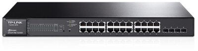 TP-Link T1600G-28PS 24port Gigabit Switch - Fekete
