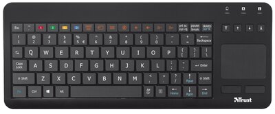 Trust Vezeték nélküli billentyűzet + touchpad Samsung SmartTV-hez, Fekete