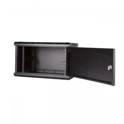 Linkbasic rack wall-mounting cabinet 19" 9U 600x450mm fém ajtó, fekete