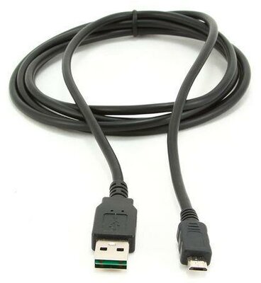Gembird double-sided USB 2.0 AM to Micro-USB kábel, 1 m, fekete