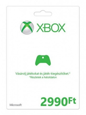 Microsoft Xbox 360 Live 2990Ft Feltöltőkártya