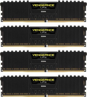 Corsair 64GB /2666 Vengeance LPX Black DDR4 RAM KIT (4x16GB)