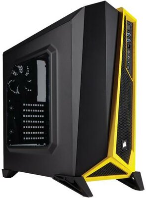 Corsair SPEC-Alpha Window Számítógépház - Fekete / Sárga