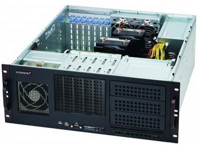 SUPERMICRO Rack 4U Szerverházház - Fekete + 665W PSU