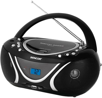 Sencor SPT 227B Hordozható rádió CD/MP3/USB lejátszóval