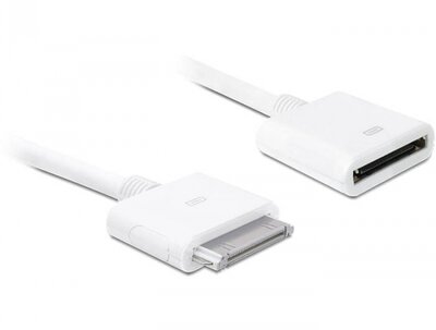 Delock 82700 iPhone/iPod/iPad audió + videó hosszabbító kábel - 1m - Fehér