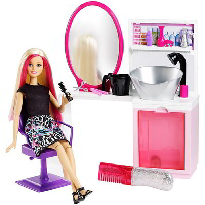 Mattel Barbie Szépségszalon - csillámos szőke haj
