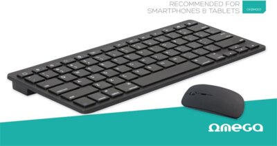 OMEGA OKB003 Bluetooth Billentyűzet + Egér - Fekete