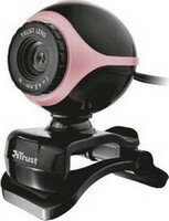 Trust Exis 640x480 mikrofonos fekete-pink webkamera