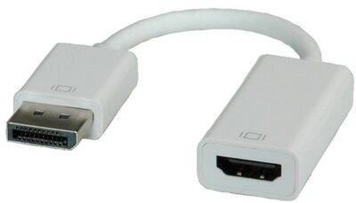 Roline DisplayPort M - HDMI F Adapterkábel 0.15m Fehér