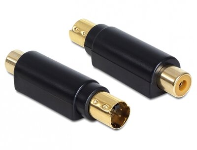 Delock 65491 S-Video mini DIN apa 4 pólusú > 1 x RCA anya adapter