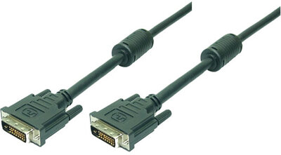 LogiLink DVI Cable,2x male,Dual Link, black,2M