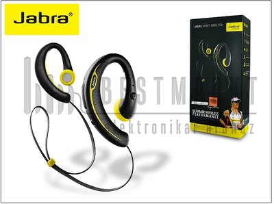 Jabra Sport Wireless+ Apple Bluetooth sztereó headset v3.0 - beépített FM-rádióval - MultiPoint - black/yellow