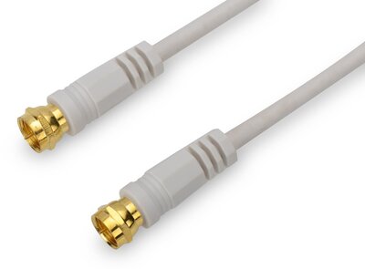 Ednet 84667 koax kábel 5m 2xanya - Fehér