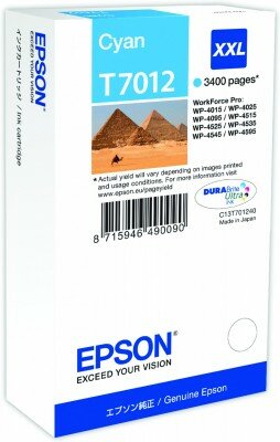 Epson WP4000/4500 Series Ink Cartridge XXL Cyan 3.4k