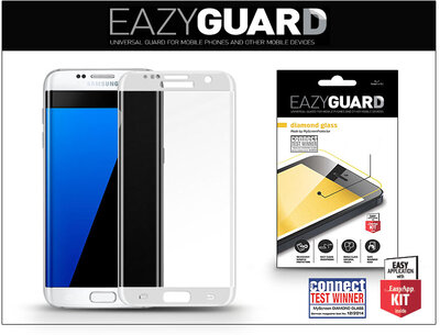 EazyGuard Samsung G935F Galaxy S7 Edge gyémántüveg képernyővédő fólia - 1 db/csomag (Diamond Glass) - silver - FULL teljes képernyős