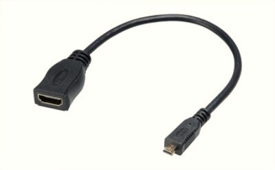 Akasa AK-CBHD09-25BK HDMI - microHDMI adapter Fekete