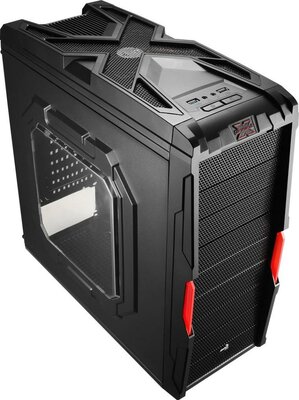 Aerocool STRIKE-X COUPE, USB 3.0 ATX PC ház, táp nélkül, fekete