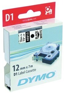 DYMO címke LM D1 alap 12mm fekete betű / fehér alap