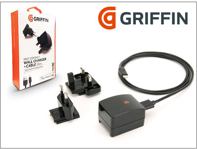 Apple Univerzális Lightning USB hálózati töltő (5V/2,4A) Griffin PowerBlock - Fekete