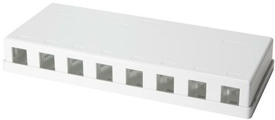 LogiLink - Keystone Surface Mount Box 8 port UTP, white, blank