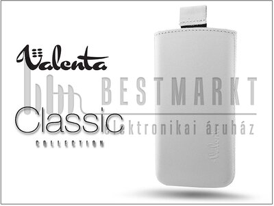 VALENTA POCKET CLASSIC SLIM S20 univerzális bőrtok - Apple iPhone 5 - fehér