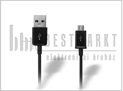 Samsung i8910/i5700 micro USB adatkábel töltő funkcióval - ECB-DU5ABE black (csomagolás nélküli)
