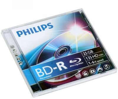 Philips BD-R Blu-Ray lemez normál tok