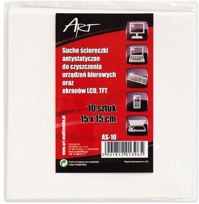 ART AS-10 Antisztatikus Kijelző tisztító kendő (10db/csomag)