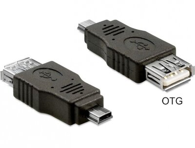 Delock 65399 Adapter USB mini male > USB 2.0-A female OTG