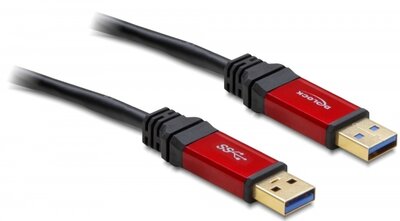 Delock USB 3.0-A apa / apa kábel, 5 m prémium kábel