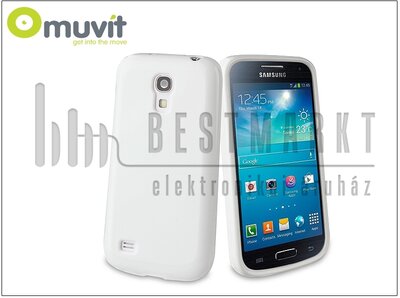 Samsung i9190 Galaxy S4 Mini hátlap - Muvit miniGel - white