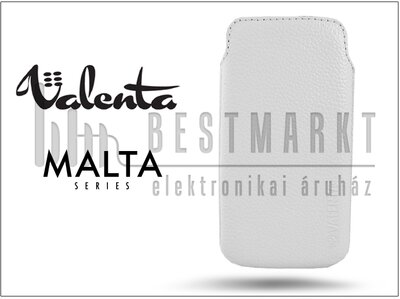 VALENTA POCKET MALTA S20 univerzális bőrtok - Apple iPhone 5 - fehér