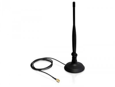 Delock 88413 SMA WLAN 4dBi Antenna mágneses állvánnyal és hajlékony szerkezettel