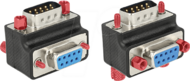 DeLock 65595 D-Sub(9) M - D-Sub(9) F Adapter (270°) Fekete