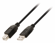 ValueLine VLCP60101B30 USB 2.0 A-B kábel 3m Fekete