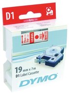DYMO címke LM D1 alap 19mm piros betű/ fehér alap