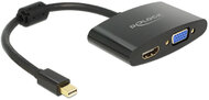 Delock Adapter mini Displayport-dugós csatlakozó > HDMI / VGA-csatlakozóhüvely fekete