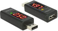 Delock (65569) USB 2.0 A dugó > A hüvely átalakító LED-es Volt és Amper kijelzővel