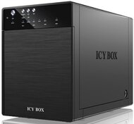 Icy Box External 4x3,5" merevlemez ház SATA to USB 3.0, eSATA, JBOD, fekete